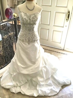 Maggie Sottero ROMA NEW Wedding dress Bridal ball gown Corset Diamond White  12  - Image 1 of 4