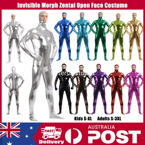 Invisible Morph Zentai Suit Men's Women's Spandex Open Face Costume Cosplay AU - Bild 1 von 27