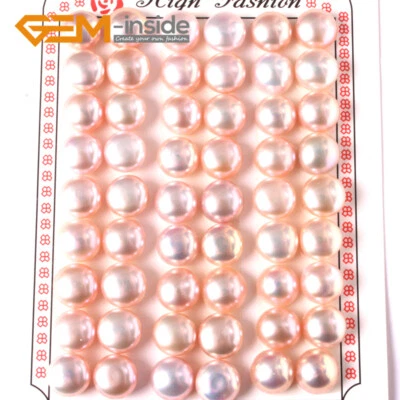 AAAHalf Perforación Perlas de Agua Dulce Cuentas Joyería Pendiente Fabricación Artesanal 54 Piezas 10mm Foto 1 de 4