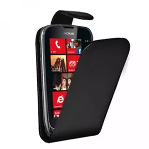 Funda Carcasa Tipo Libro para Nokia Lumia 620 Cuero Negro Delgado - Imagen 1 de 1