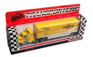Vintage 1991 Matchbox Transporters Pennzoil Tractor Trailer - 1:87 Diecast MIB! - Picture 1 of 9
