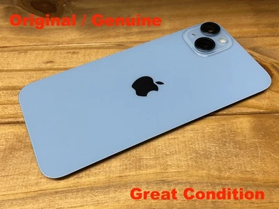 iPhone 14 Plus - Cubierta trasera de repuesto de vidrio con carga NFC - Apple OEM - Azul Foto 1 de 4