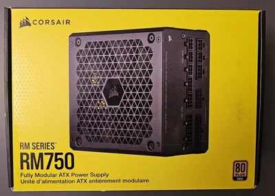 Corsair RM-750 Power Supply, Powers up fine-not fully tested. Parts only - READ! - Image 1 of 4
