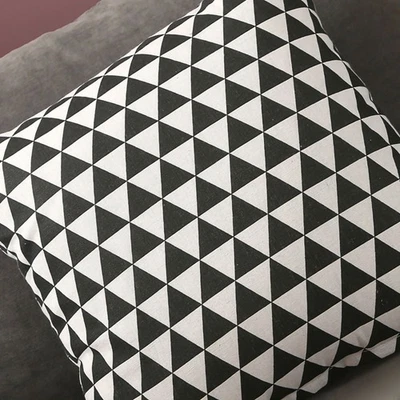 Black 40x40 Home Pillow Case Sofa Cushion Accessories Linen Nordic - Image 1 of 4