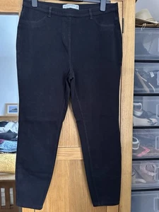 Next Jersey Denim Leggings Black Uk 18 - Picture 1 of 2