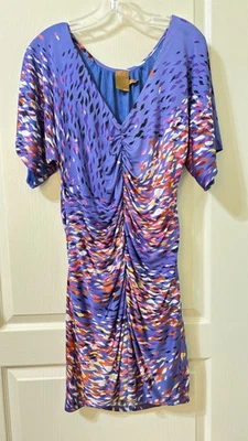 Vestido Ali Ro Marrón Acanalado Llama Cuello en V Mangas Cortas Jersey Forrado 8 Foto 1 de 4