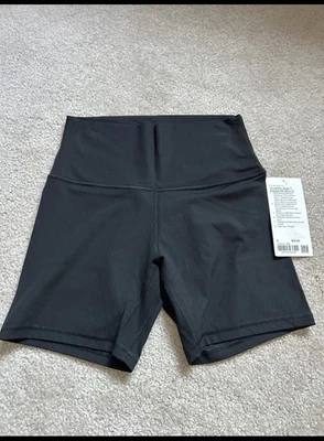 3-7 Nuevo Talla 8 Lululemon Align Acanalado HR Corto 6” Negro Foto 1 de 4