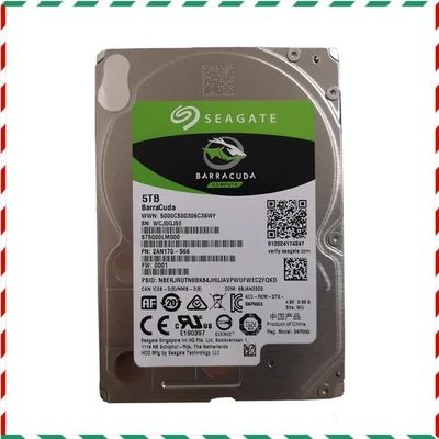 Seagate BarraCuda 5TB ST5000LM000 5400RPM SATA 2.5" Laptop HDD Hard Drive -15mm - Image 1 of 4