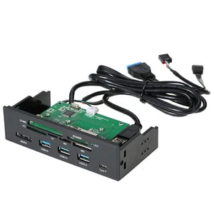 5.25" Interner Kartenleser Media Dashboard PC Front Panel Typ-C USB3.1 3.0 eSATA - Bild 1 von 11