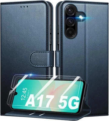 For Samsung Galaxy A17 5G Case, Leather Wallet Flip Phone Cover & Screen Glass - Image 1 of 4