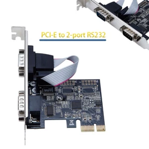 PCI-E Riser Card Adapter PCI-E Serial Port Adapter RS232 Expansion Serial Card - Picture 1 of 6
