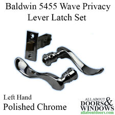 Baldwin Door Levers Left Handed Privacy Latch Set 5455 Wave Door Handles