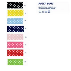 Polka Dot Bias Binding Width 30mm 18 Shades Quality Trim Per 5m - Picture 1 of 12