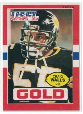 1985 Topps USFL Craig Walls Denver Gold #37 - Image 1 of 2