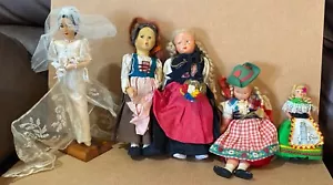 Vintage Souvenir Puppe Lot Pisa, Baitz, Braut, 5” bis 9” (ab) - Bild 1 von 10