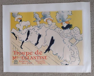 Impresión artística glantina Troupe De Mlle/Henri Toulouse-Latrec/Jane Avril/22 x 28 - Imagen 1 de 4