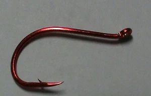 25 ganchos ""tamaño #4" - gancho pico de pulpo rojo PFT - trucha y cabeza de acero - Imagen 1 de 1