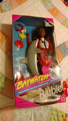 Muñeca salvavidas Barbie Baywatch negra vintage Mattel con accesorios ¡NUEVA!  Foto 1 de 4