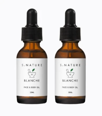 Aceite facial y corporal S.Nature Blanche 30 ml x 2 piezas hidratante K-Beauty Foto 1 de 3