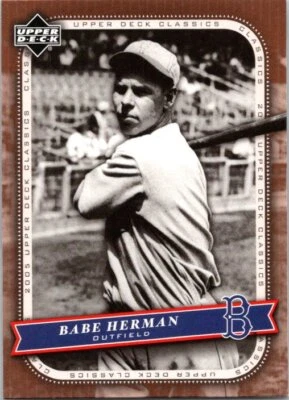 UD Upper Deck Classics #4 2005 Babe Herman Foto 1 de 2
