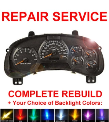 2002-2009 GMC Envoy Speedometer Instrument Gauge Cluster Panel REPAIR - Image 1 of 2