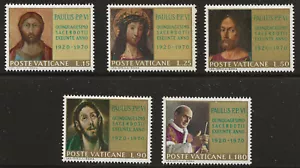 Vatican Scott #487-91, Singles 1970 Complete Set FVF MNH - Picture 1 of 1