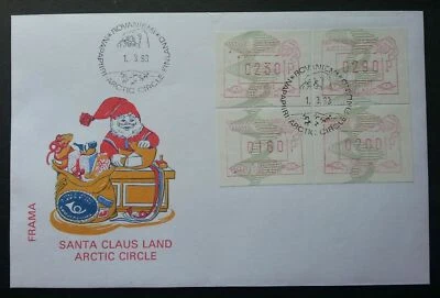 [SJ] Finland Santa Claus Land Arctic Circle 1993 ATM Gift (Frama Label stamp FDC - Image 1 of 4