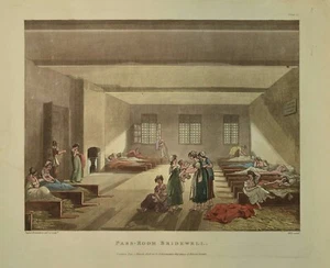 PASS-ROOM BRIDEWELL, "MICROCOSM OF LONDON", ACKERMANN 1808-10. - Picture 1 of 1