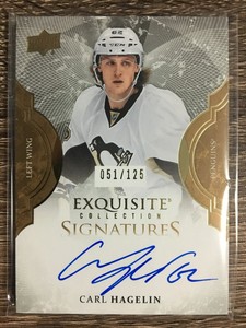 Carl Hagelin 2016-17 Exquisite Collection Signatures #051/125 C'D ES-CH