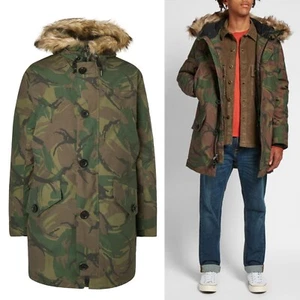 Polo Ralph Lauren British Elmwood Camo Faux Fur Down Parka Coat Mens Large NWT - Picture 1 of 12