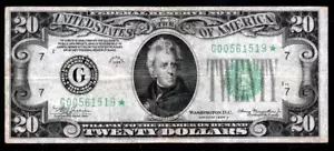 Fr.2055-Gm* 1934A $20 CHICAGO MULE ***STAR*** BP 311 VF VERY RARE COLLECTIBLE XL - Picture 1 of 3