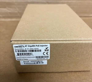 SonicWALL 01-SSC-5545 AT Gigabit PoE Injector 101-500329-50 w/ Power Cord (NIB) - Picture 1 of 1