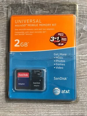 Sandisk Universal Micro SD Mobile Memory Kit  NEW Retails for $39.99 AT&T - Image 1 of 4