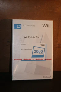 Nintendo Wii 2000 Wii Points Karte - Neu Factory Sealed - - Bild 1 von 2