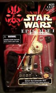 Star Wars Episode 1 Sith Weapons Accessory Set 3.75" Hasbro 1998 on Sealed Card