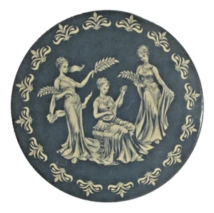 Lata de galletas vintage de 7 pulgadas de diámetro diosa griega para mujer (SKU# 2501) - Imagen 1 de 5