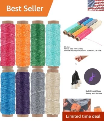 Heavy-Duty 150D Waxed Sewing Thread - 8 Color Options for All Leather Projects - Image 1 of 4