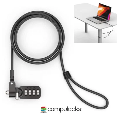 COMPULOCKS Cavo sicurezza antifurto lucchetto combinazione per laptop predisposti e macbook