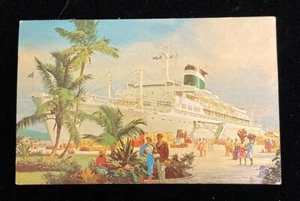 Vintage Postkarte 3,5 x 5,5" 1966 Grace Cruise Line Santa Rosa Santa Paula USA - Bild 1 von 3