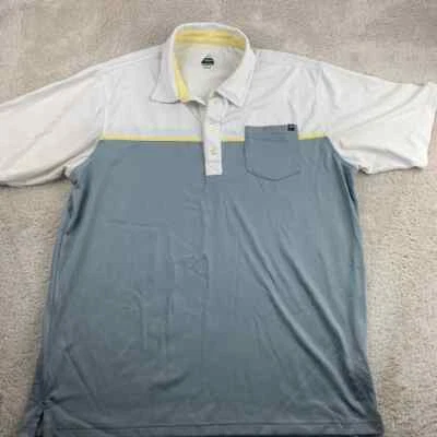 Camisa polo Bolle para hombre Golf Tech manga corta gris blanco a rayas Foto 1 de 4