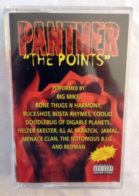 PANTHER the points RARE CASSETTE tape single 90s rap busta bone thugs BIG coolio - Image 1 of 4