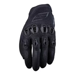 FIVE STUNT EVO 2 AIRFLOW Full Black Motorcycle Gloves GFAIR1006 Size X-Large - Picture 1 of 3