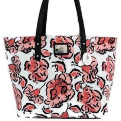 Bolso de Mano Grande Giani Bernini Floral Coral Marino y Cartera de Hombro a Juego Raro Foto 1 de 4