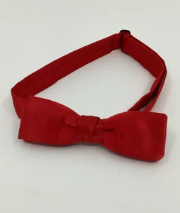 Bright Red PRE-TIED BOW TIE Adjustable Neck 4.25” X 1.25” - Imagen 1 de 5