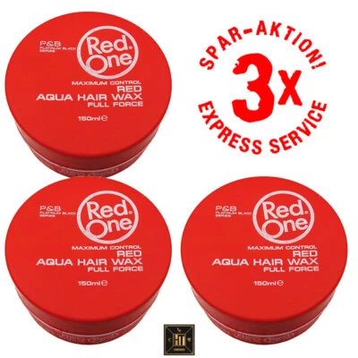 3x RedOne Rot Red Aqua Hair Wax Full Force 150ml Wachs Haarwachs - Bild 1 von 4