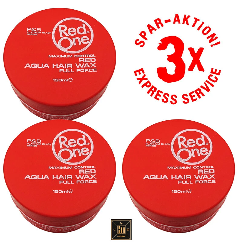3x RedOne Rot Red Aqua Hair Wax Full Force 150ml Wachs Haarwachs - Bild 1 von 4