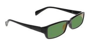 Gafas de trabajo de vidrio BoroView en negro marco unisex - 53-16-140, bisagras de resorte - Imagen 1 de 3