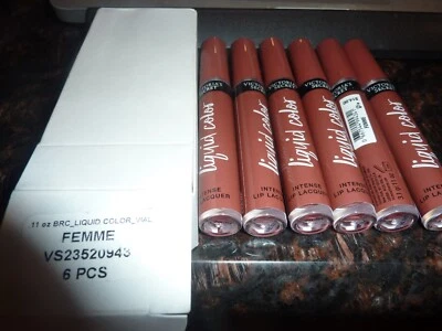 VICTORIAS SECRET NEW RARE FIND BOX OF 6 Liquid Color Intense Lip Lacquer Femme - Image 1 of 2