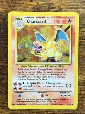 Charizard Holo Base Set 1999 Wotc 4/102 Vintage Rare Pokémon GOOD CONDITION! - Image 1 of 4
