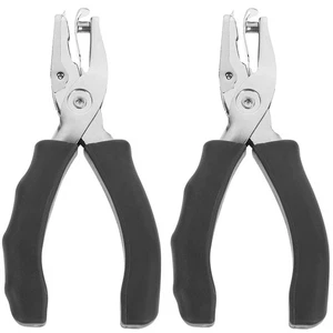 2pcs Handheld Hole Puncher Single Loch Punch Tool Classic Office Paper Punch - Bild 1 von 12